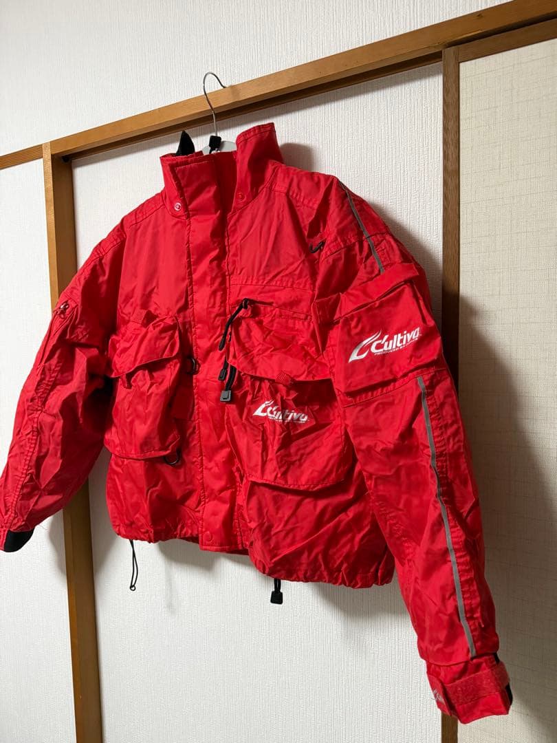 激投カルティバ　フィッシングレインスーツ 上下セット重ね着レイヤードウェア付き