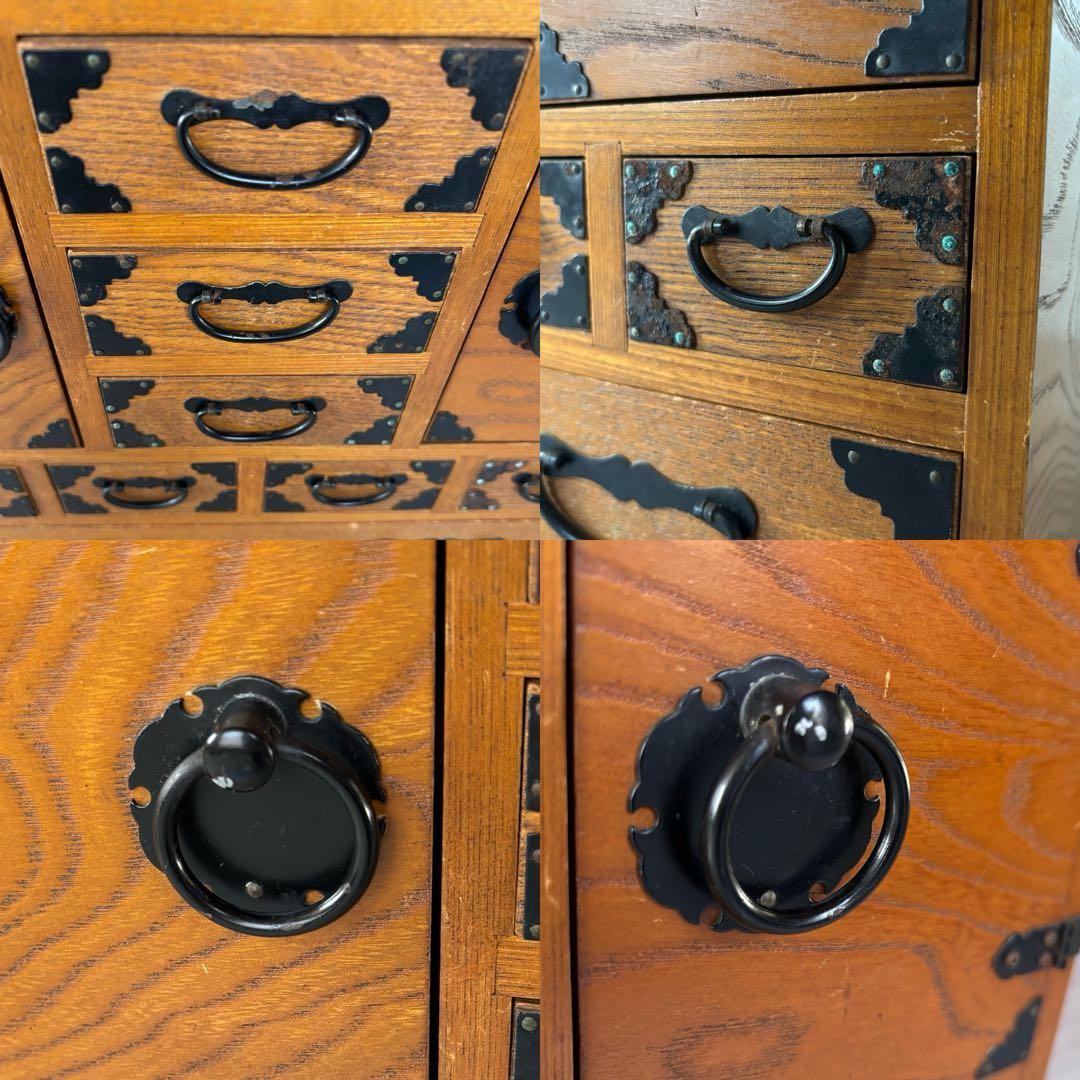 小箪笥 芳次作 和家具 レトロ アンティーク 木製小物入れ収納箱 裁縫箱 薬箪笥