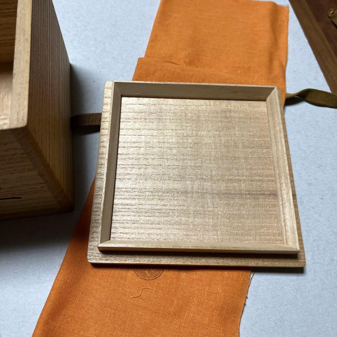 茶碗　黒仁清紅葉文　手塚充(手塚石雲) 共桐箱　箱書有　作家物　本物保証