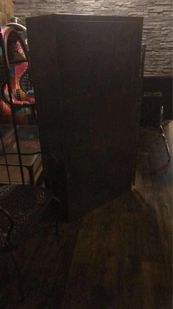 アメリカ製アンティーク スチールブラックキャビネット 5段