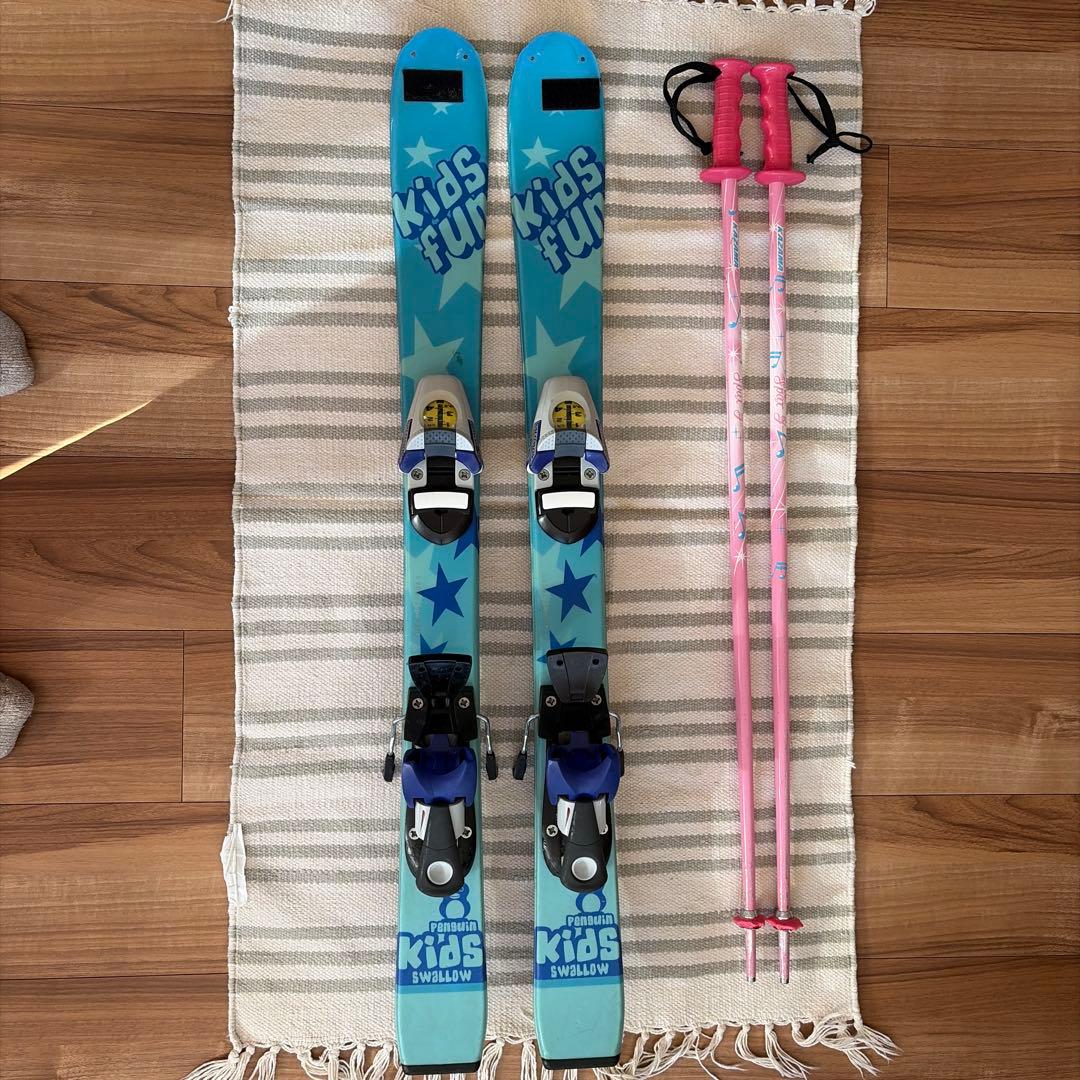 値下がり❣️子供用 スキー 4点セット バインディング、ストック、ブーツ20cm