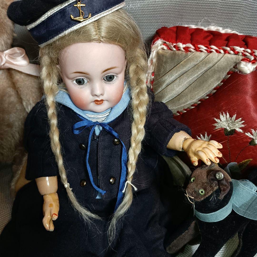 K3⭐アンティークドール　ケストナー143 　セーラー服の小さなお嬢さん