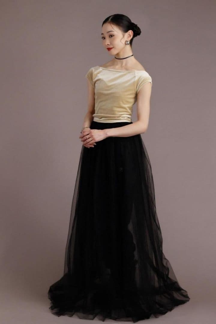 unoa　ウノア　トップス　Velour　Champagne dress　美品