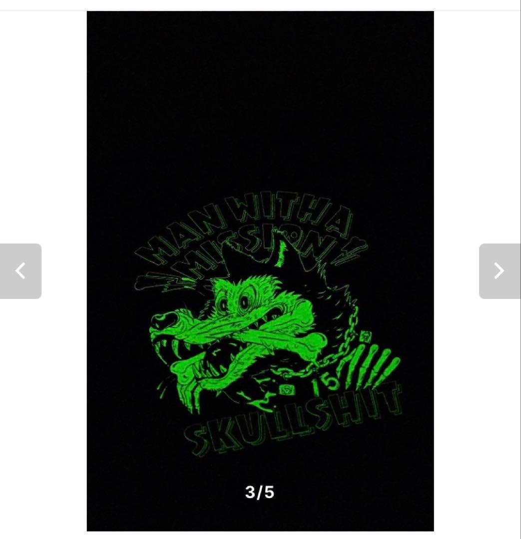 マンウィズ SKULLSHIT コラボTシャツ XLサイズ