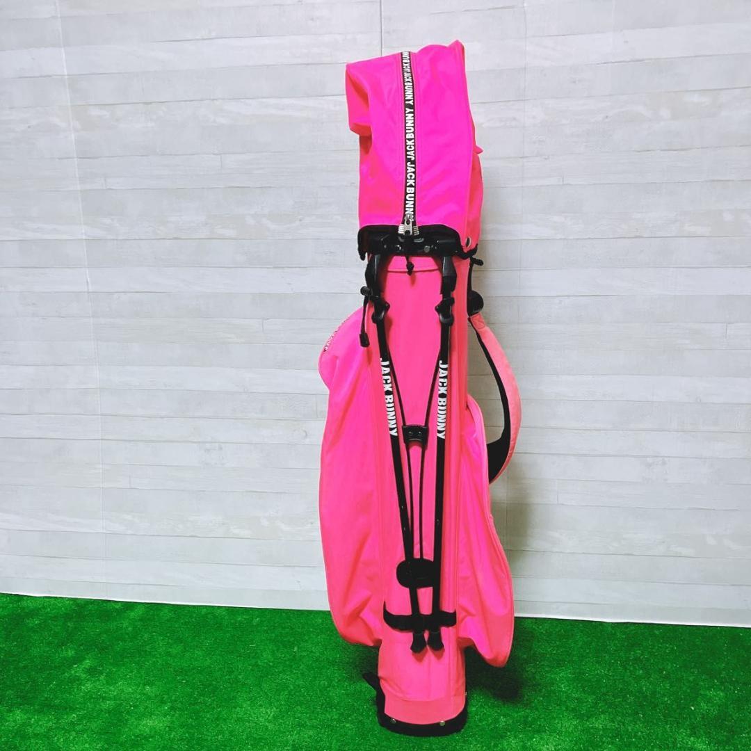 JACK BUNNY ゴルフ キャディバッグ ピンク 6.5型 スタンド式 軽量