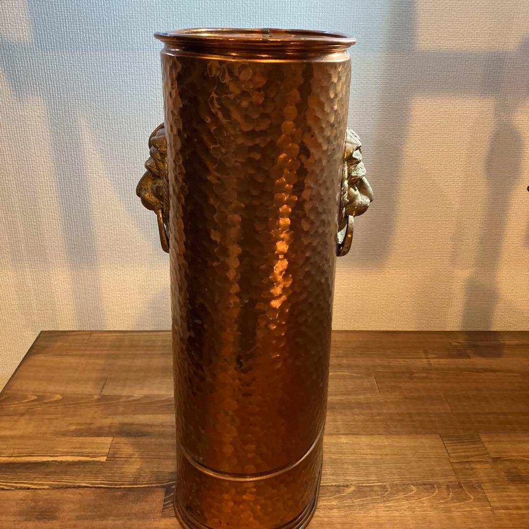 ライオン　傘立て　銅　アンティーク　激レア　オランダ製