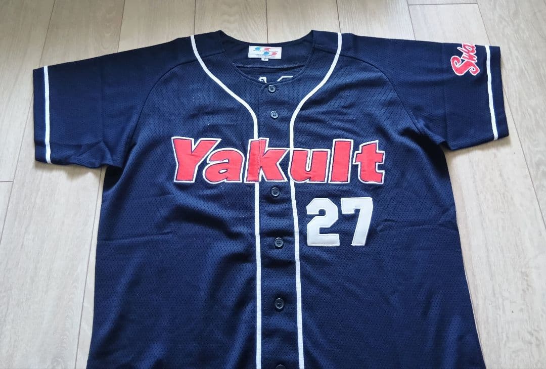 【当時物　袋付き】ヤクルト　スワローズ　古田　ビジター　ユニフォーム　フリー