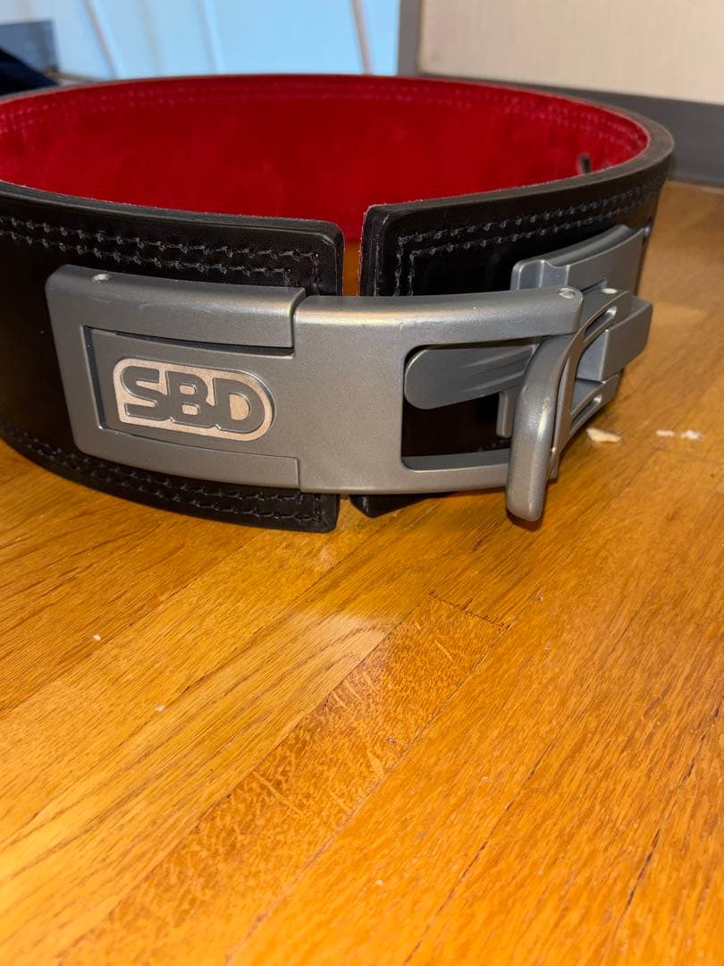 SBD トレーニング・パワーベルト 黒/赤 10mm M