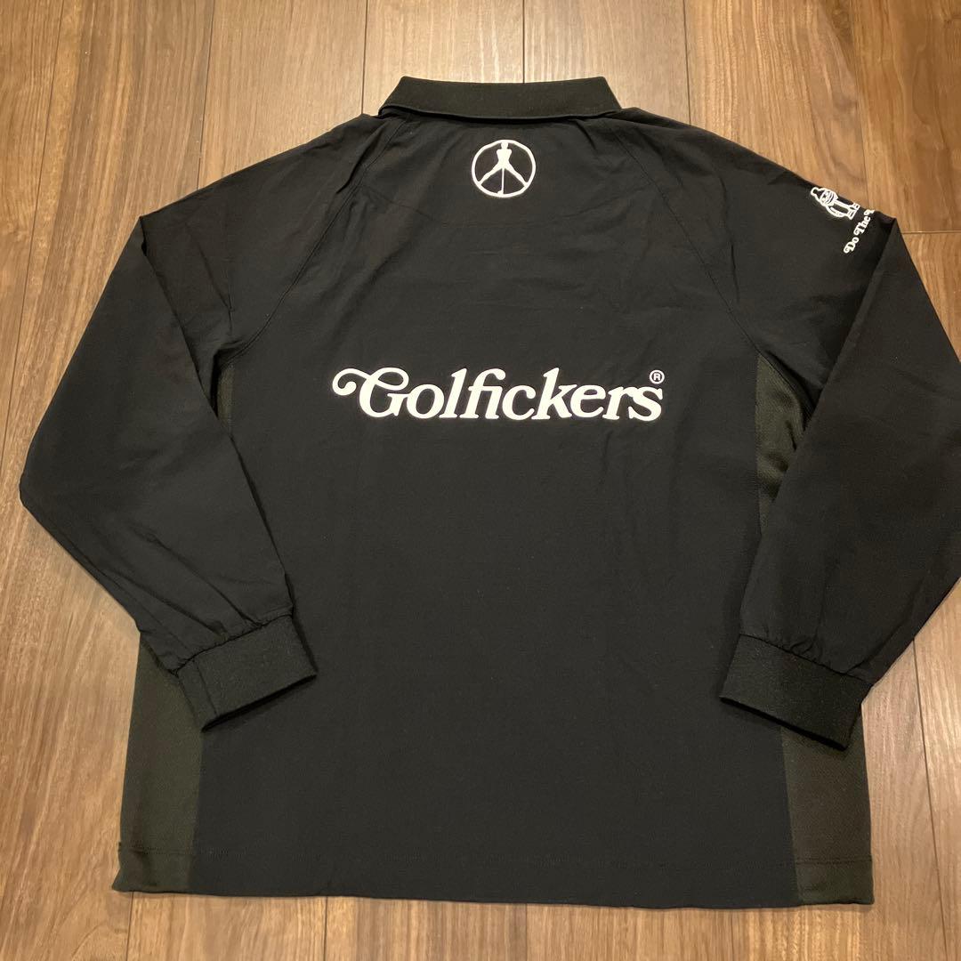Golfickers Half Zip Stretch Shirts 黒 M