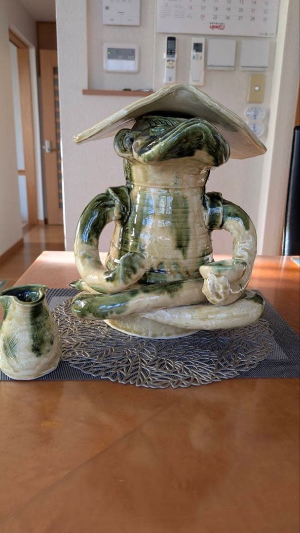 置物　河童　陶器 茶器セット