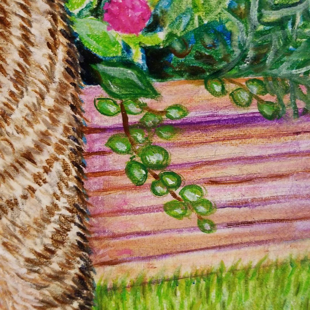 油絵　midori　　お出迎えするしおちゃん