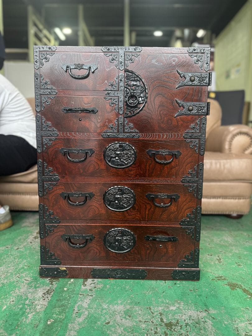 和風木製タンス 6引き出し 107