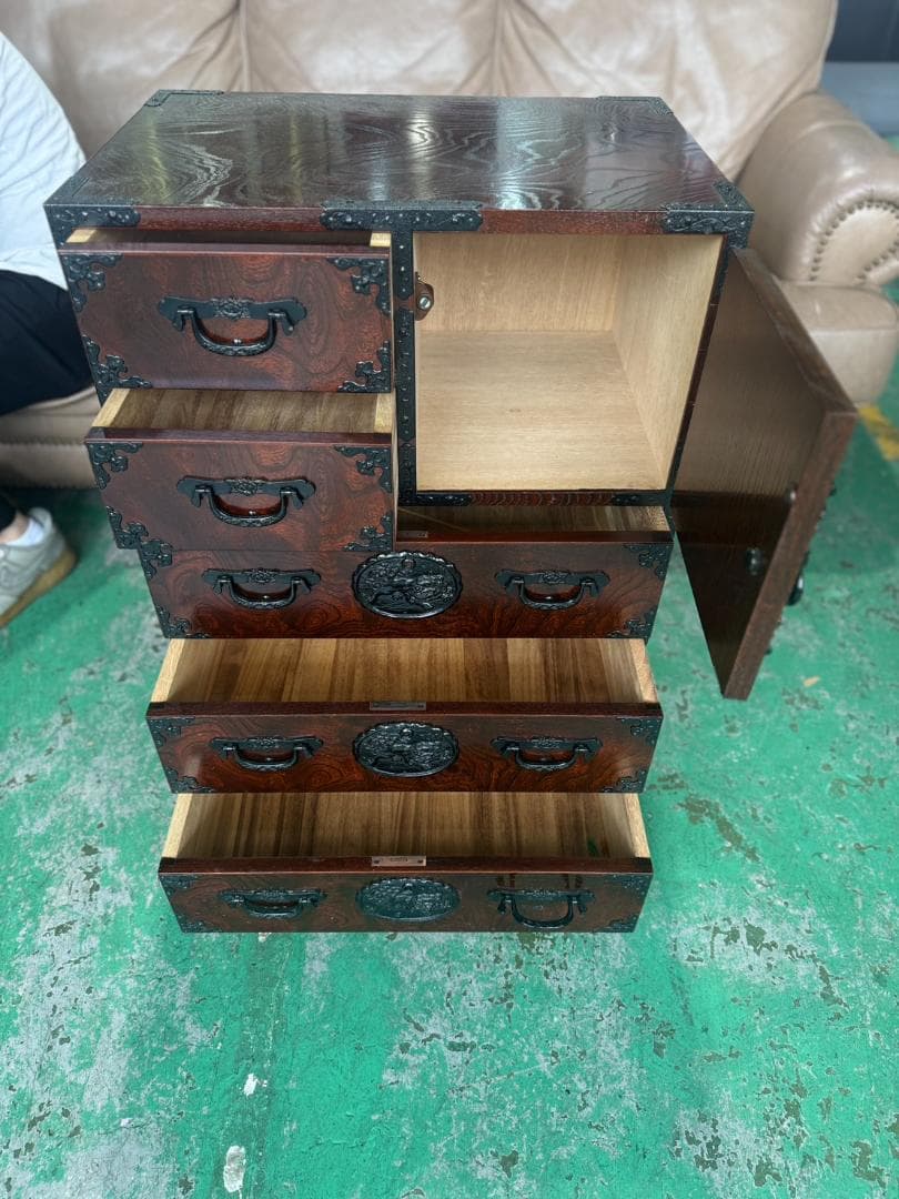 和風木製タンス 6引き出し 107