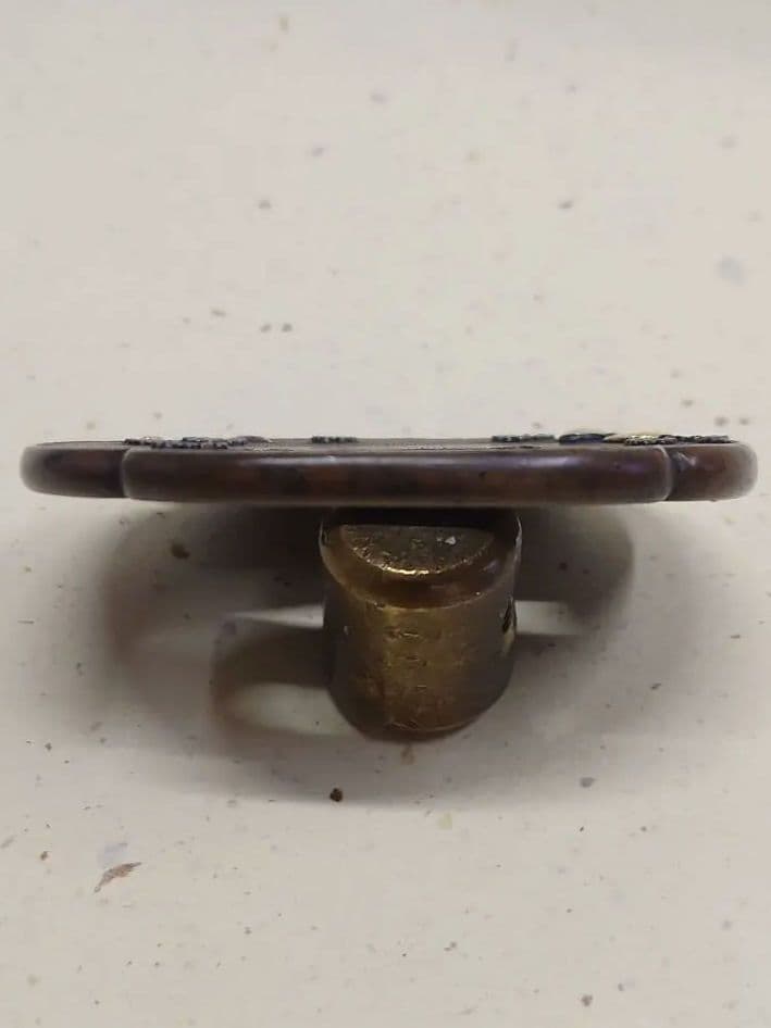 素銅魚子地鍔、植物図