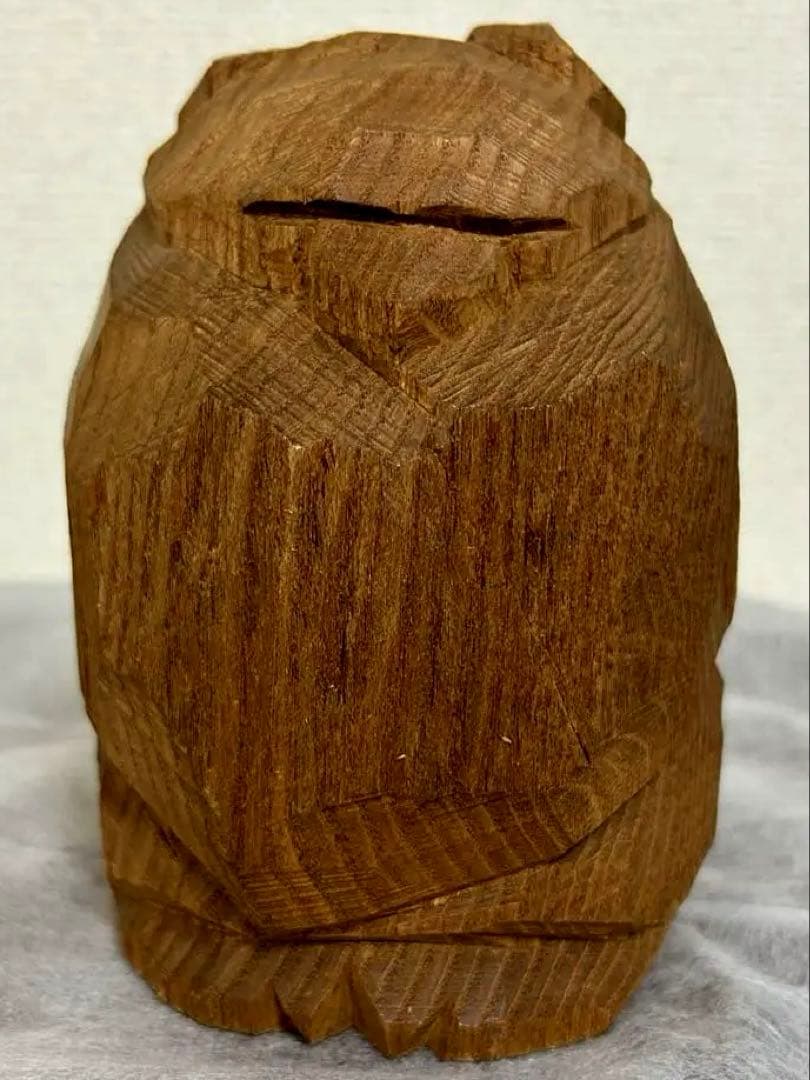 柴崎重行　眠り熊　木彫熊　1982