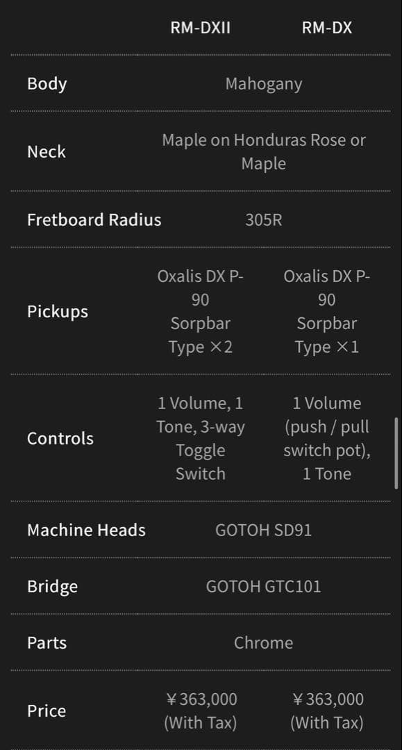 MOON レゲエマスター RM-DX II BK/R
