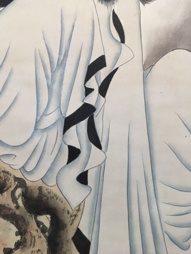 中国 人物画 掛け軸 中堂 四尺 手描き 宣紙 中国美術 書画 インテリア