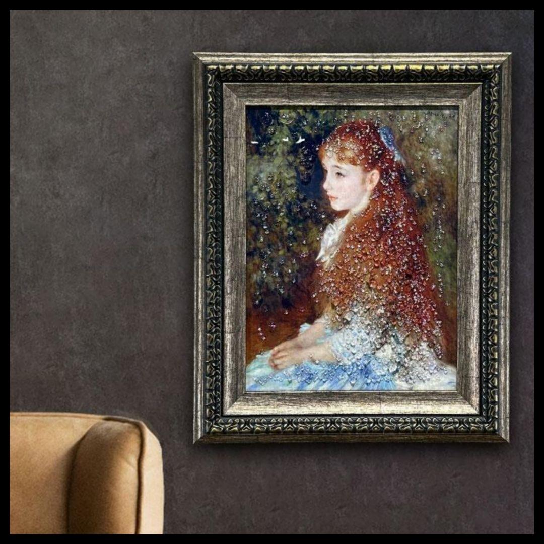 輸入雑貨　天然石　『イレーヌ・カーン・ダンヴェール嬢』　水晶絵　クリスタルアート