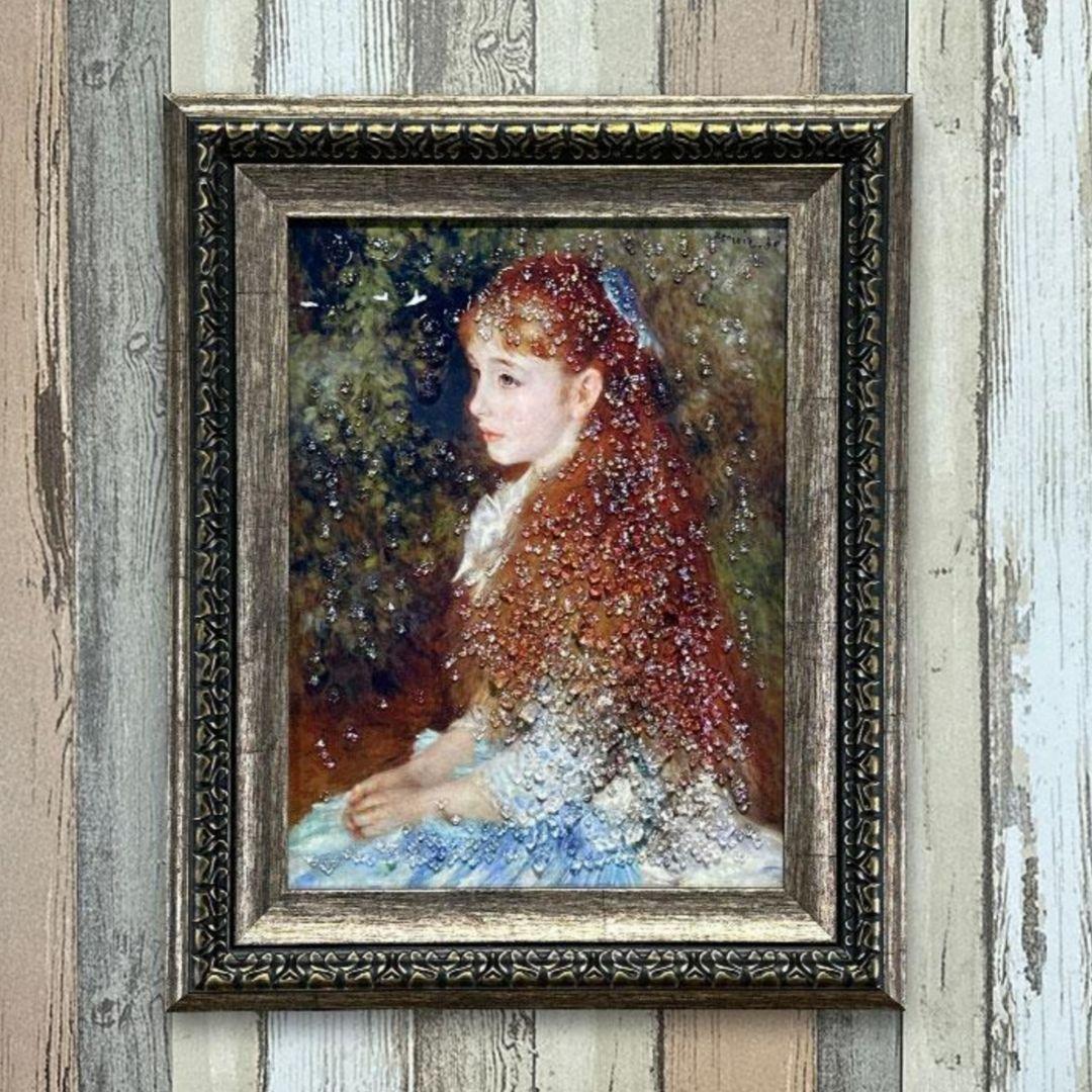 輸入雑貨　天然石　『イレーヌ・カーン・ダンヴェール嬢』　水晶絵　クリスタルアート