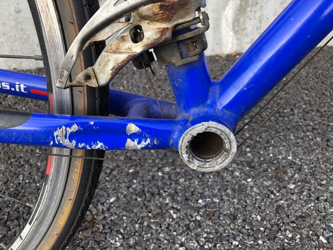 GIOS MISTRAL 青色 クロスバイク　訳あり　新品チェーン付き