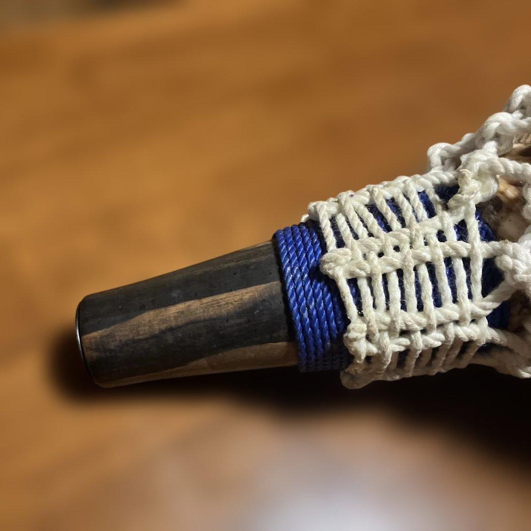 法螺貝笛 年代物 沖縄黒木 長さ40CM