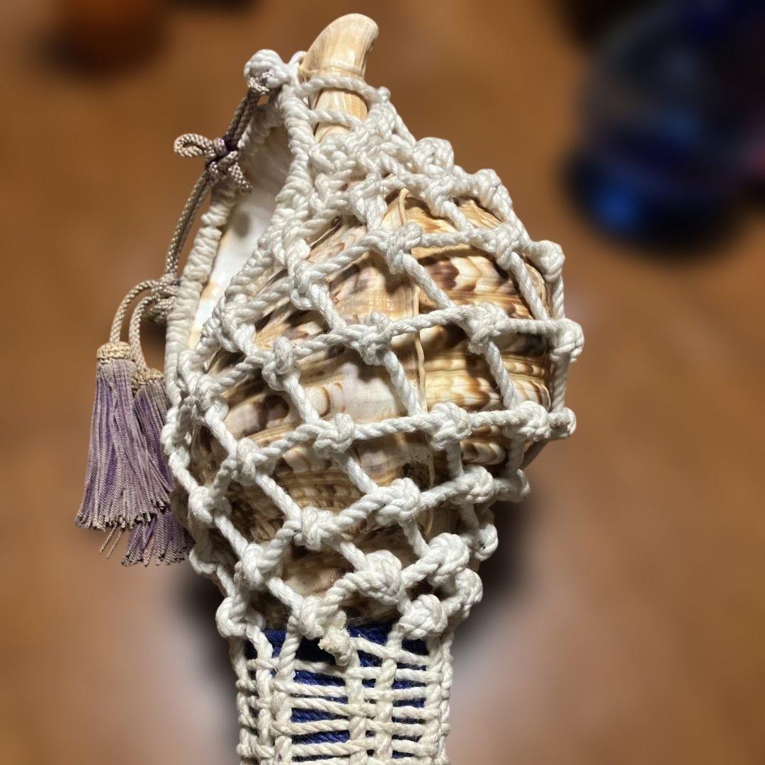 法螺貝笛 年代物 沖縄黒木 長さ40CM