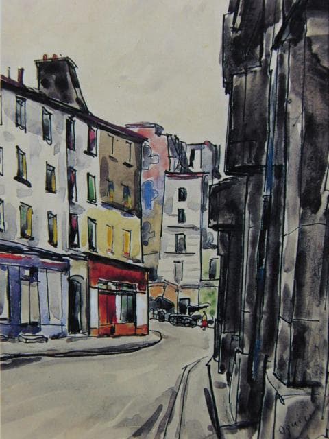 荻須高徳、『サン・メダール』、希少な画集より、新品高級額・額装付