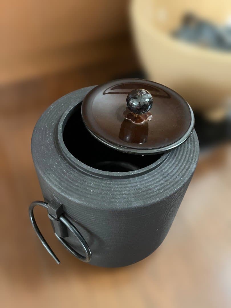 茶道　風炉釜　電熱線　陶器製