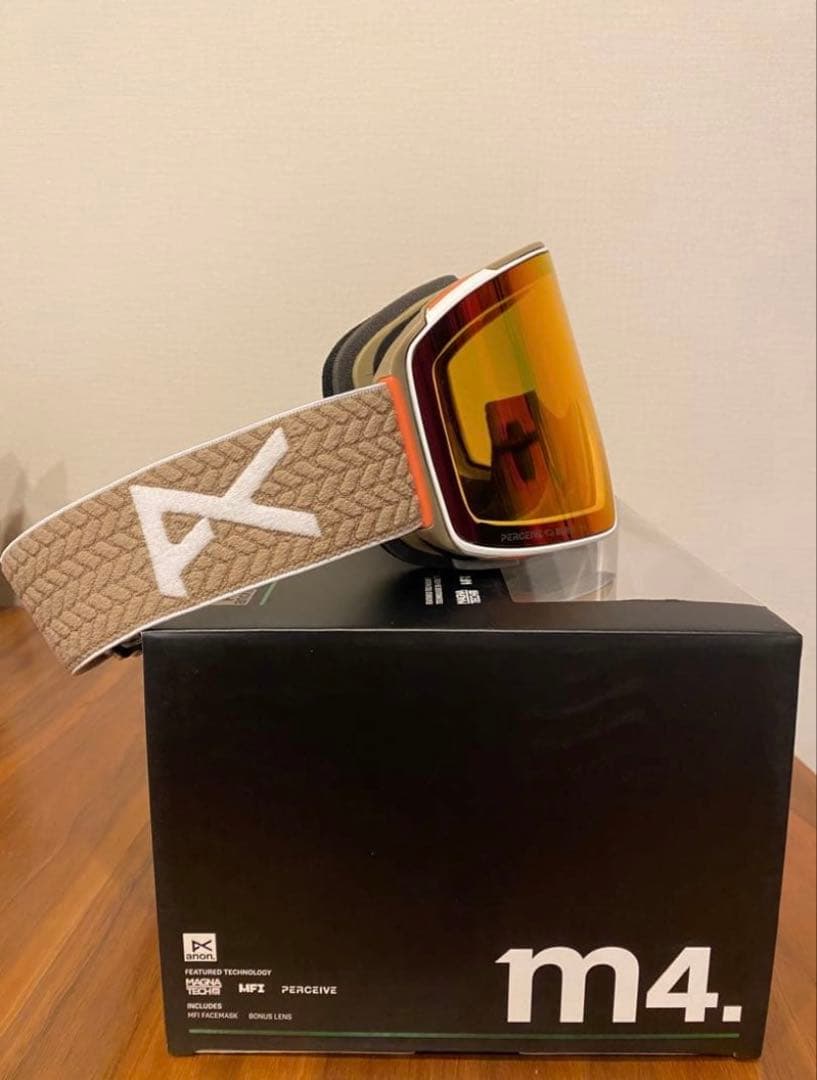 【週末限定価格】anon m4ゴーグル ブラウンオレンジレンズ MFIマスク付き