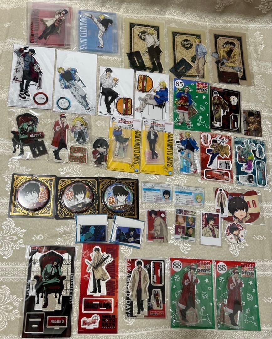 サカモトデイズ　アクスタ　バースデー　缶バッジ　ウエハースカード　特典