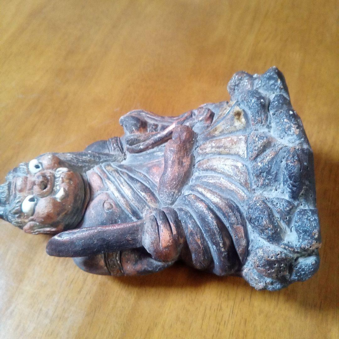 ★清水公照　不動明王坐像　泥佛　煎茶道具