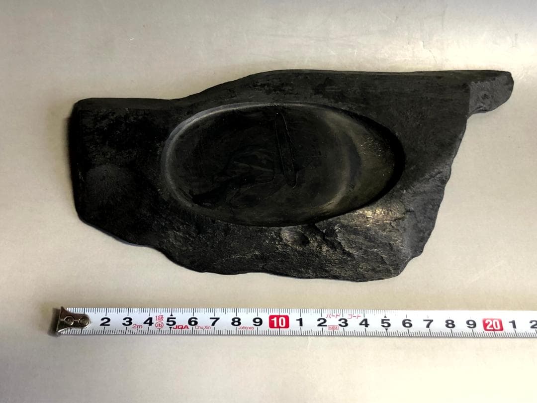 硯■天然石硯（自然形）高級天然石材 書道道具 古美術 時代物 骨董品■