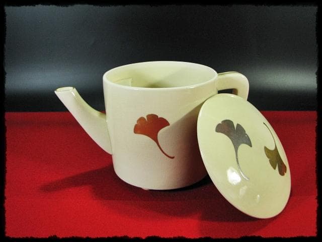 仁清 金銀 銀杏 水次 前田 宝泉 イチョウ 茶道具 水注 f180