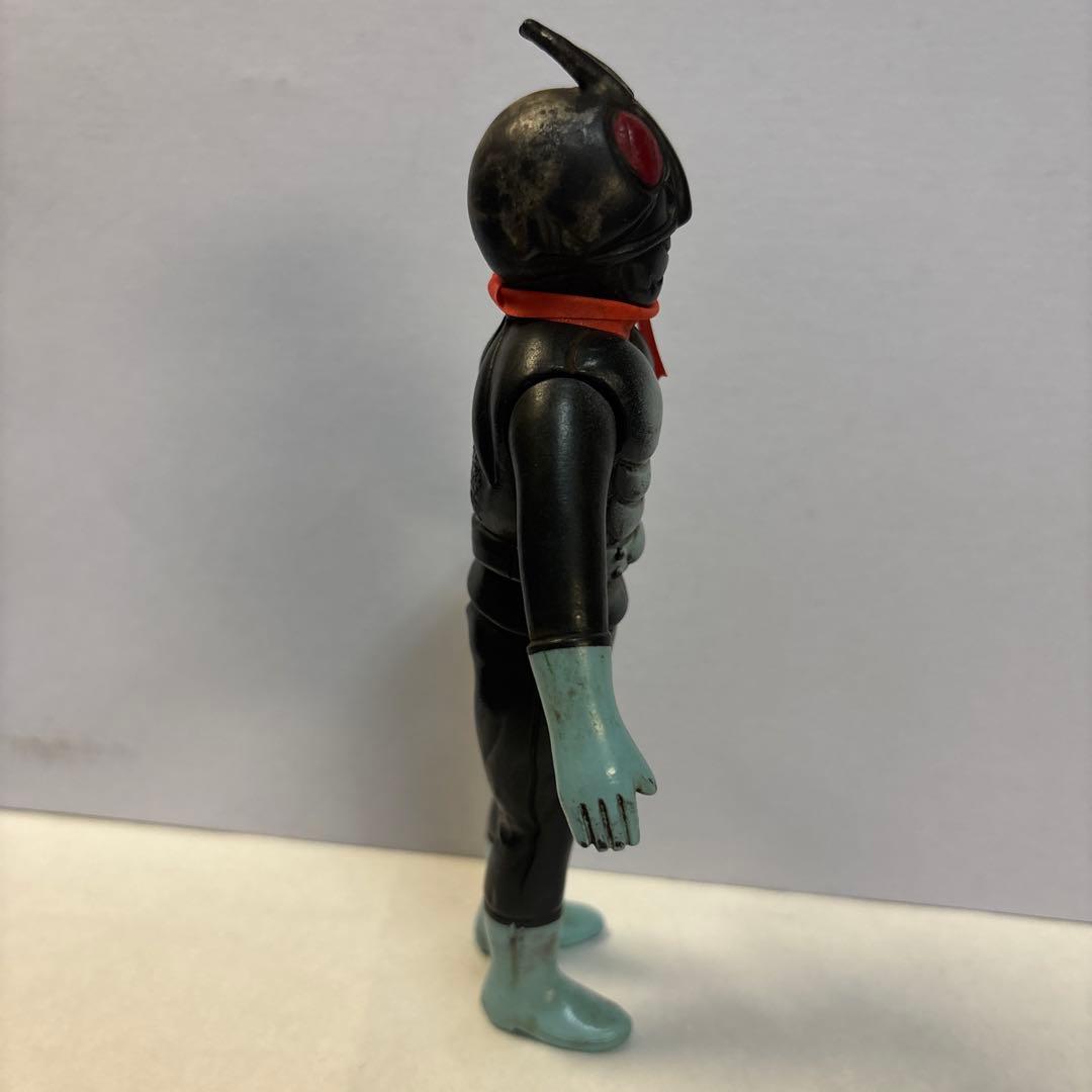 仮面ライダー ソフビ フィギュア 旧バンダイ 当時物 マフラー純正