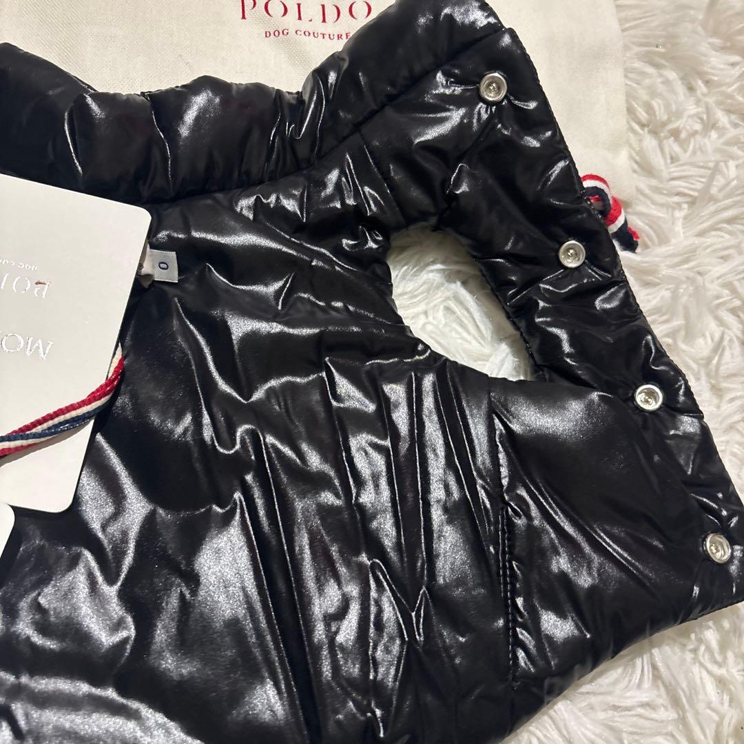 MONCLER & Poldo 犬服 ダウンジャケット 黒