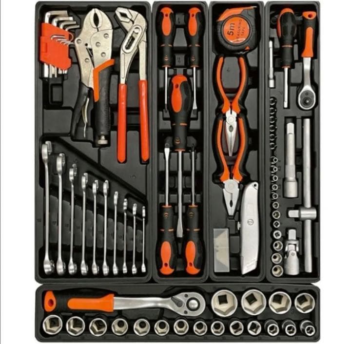 85pcs ツールセット ガレージツール 整備工具セット 車 家庭修理 DIY