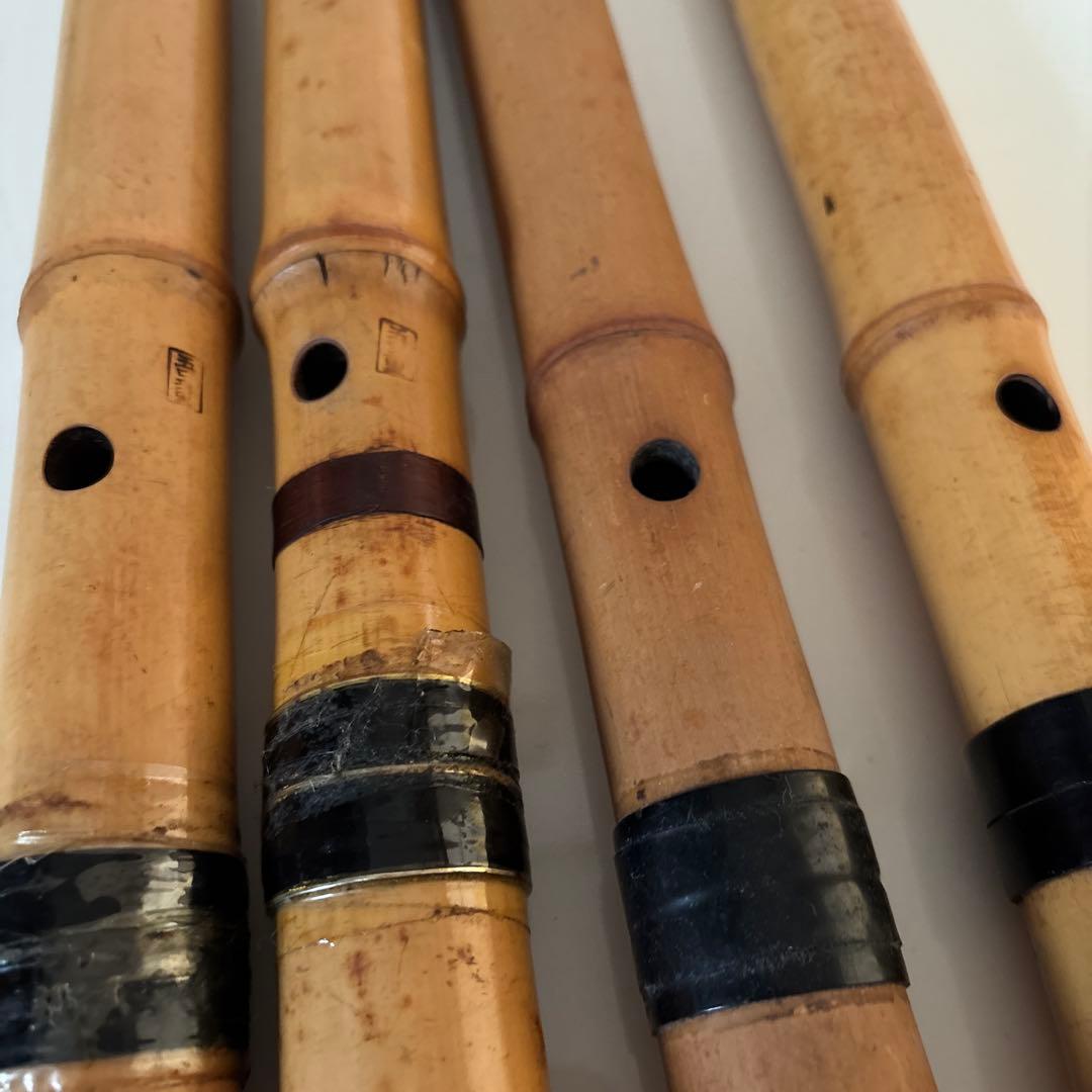 尺八本体 竹製 4本セット