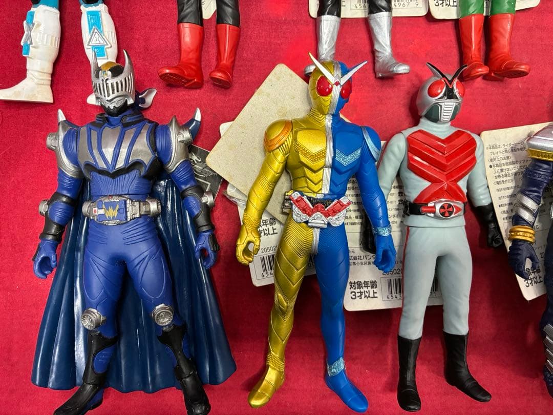 タグ付き 仮面ライダー 20体 まとめ売り ソフビ 1号 クウガ 龍騎 ファイズ