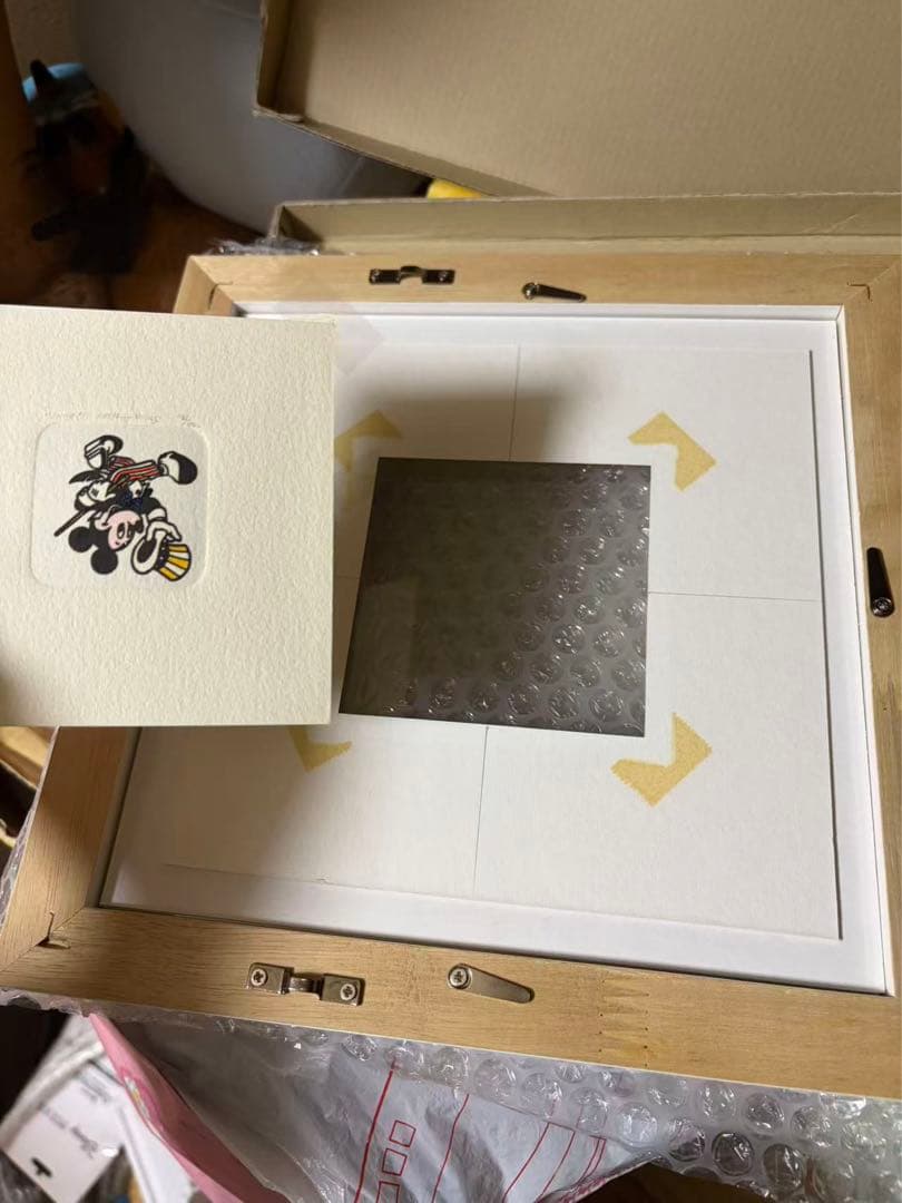 ディズニー　エッチング　絵画　額入り　ミッキー