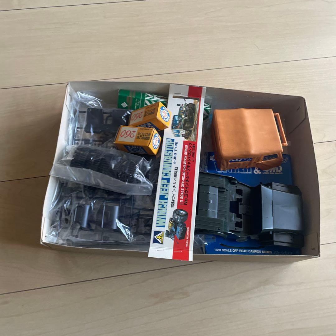 未組立/プラモデル/荒野のチャンピオン/ウインチ ジープ キャンバストップ