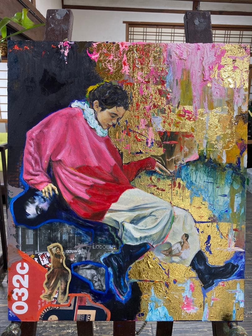 現代アート 油彩画 人物像