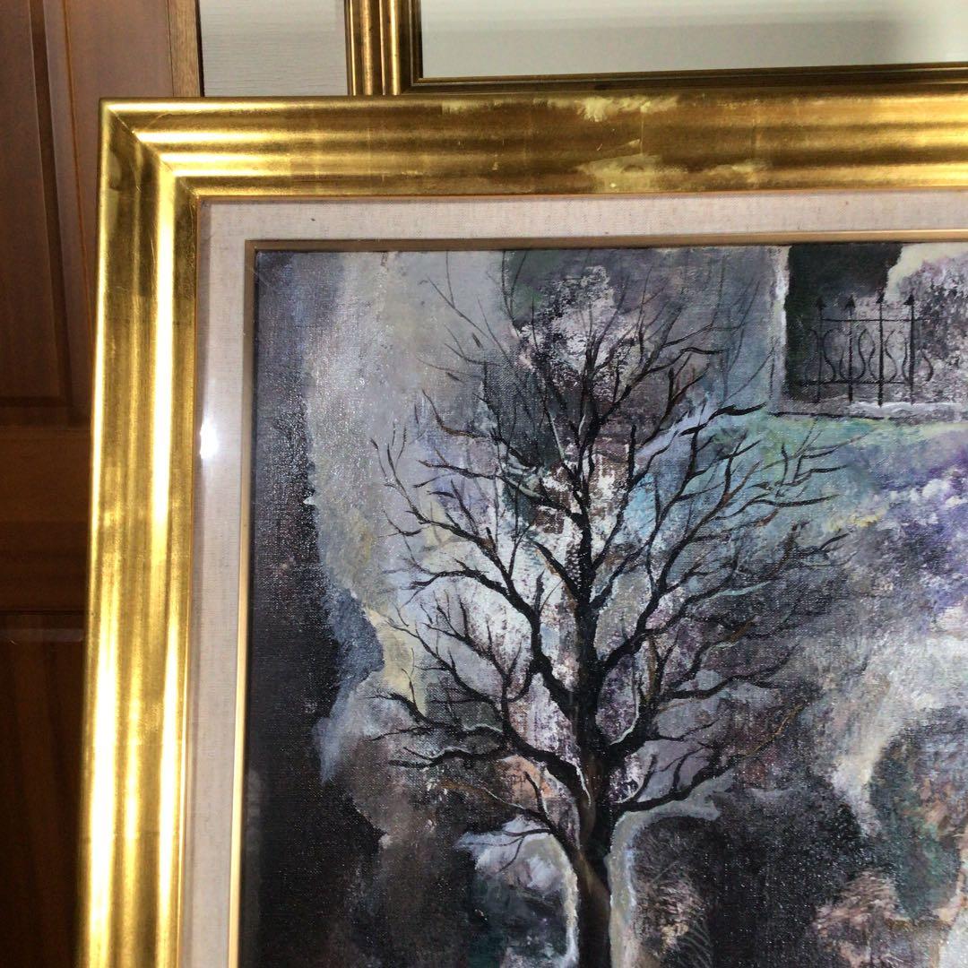 『ハピうー特価』　田中義昭　『冬木立　(冬樹)』　油絵　F10号　132万円