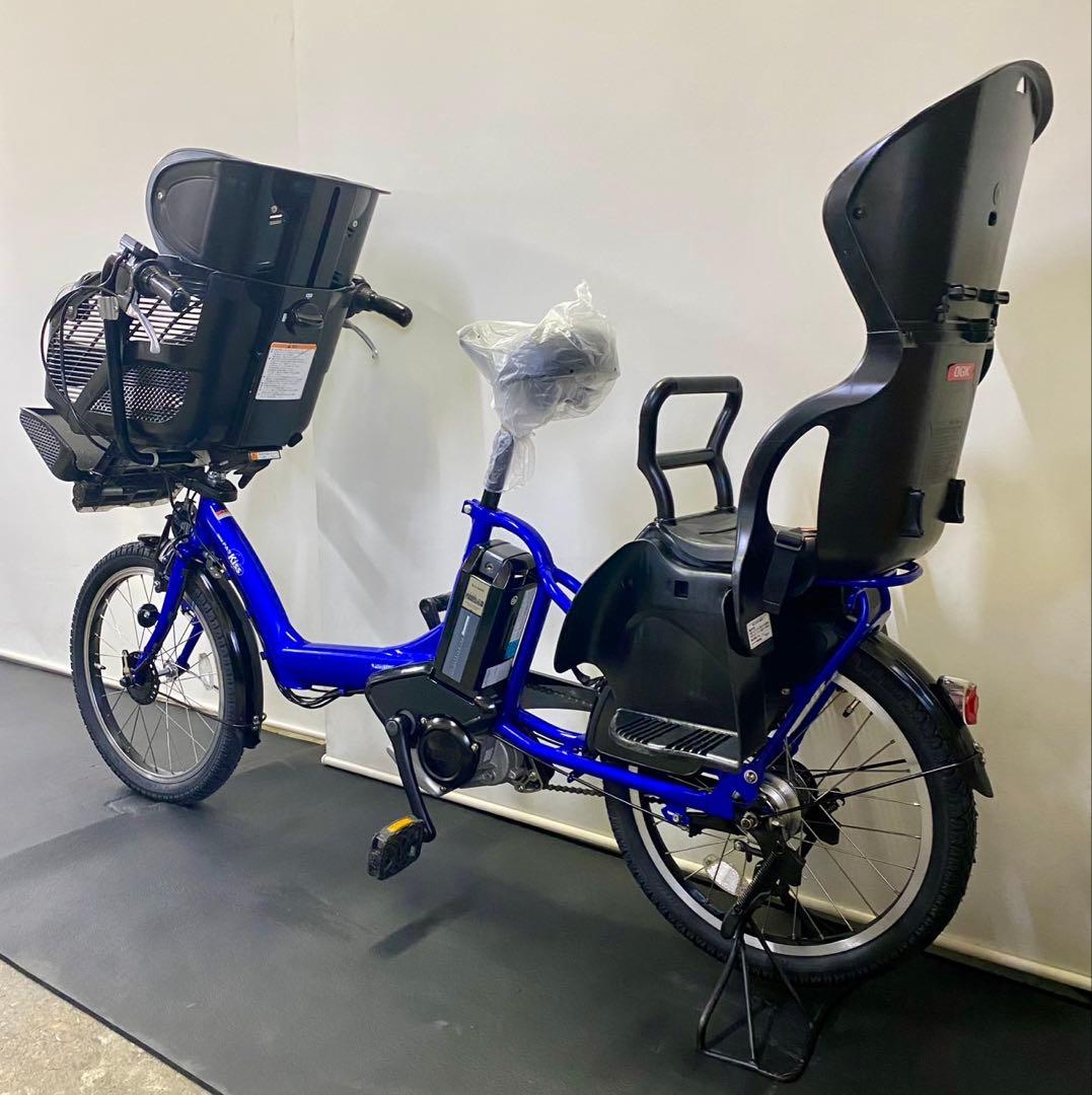 1年保証 ヤマハ　パスキッス　20インチ　子供乗せ　青色　電動アシスト自転車