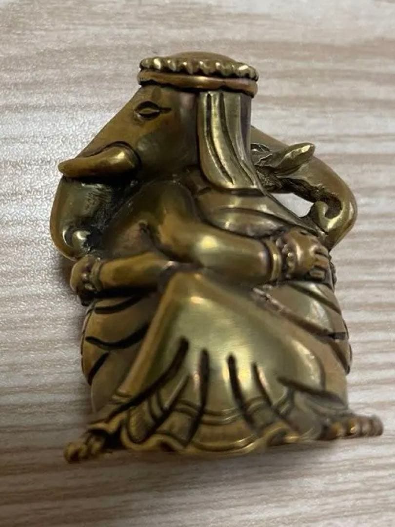 《 チベット密教　新品　1点物 》 オリジナル　真鍮製　聖天　ガネーシャ　秘仏