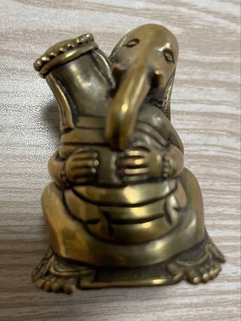 《 チベット密教　新品　1点物 》 オリジナル　真鍮製　聖天　ガネーシャ　秘仏
