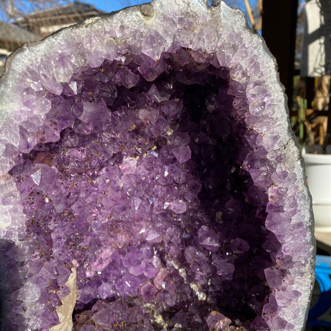 【BO50711】アメジスト クラスター 原石 重さ10kg アクリルケース付