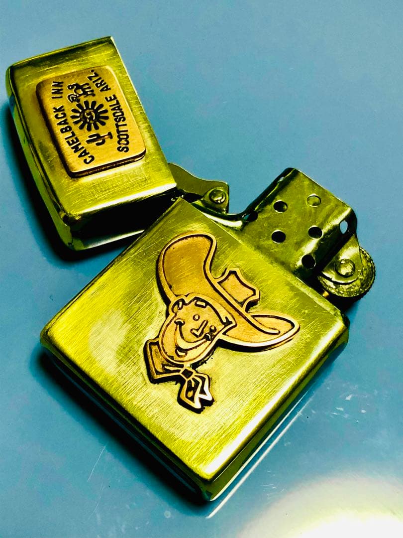 インディアン★カウボーイ☆ビンテージ80s真鍮ブラスシャビー★Arizona★