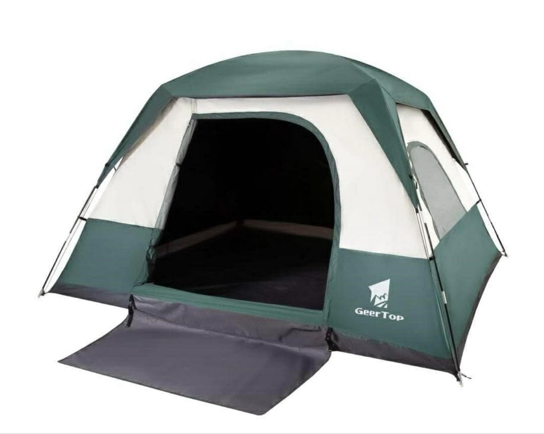 GEERTOP⭐️テント4-6人用 大型 グリーン 防災 アウトドア キャンプ