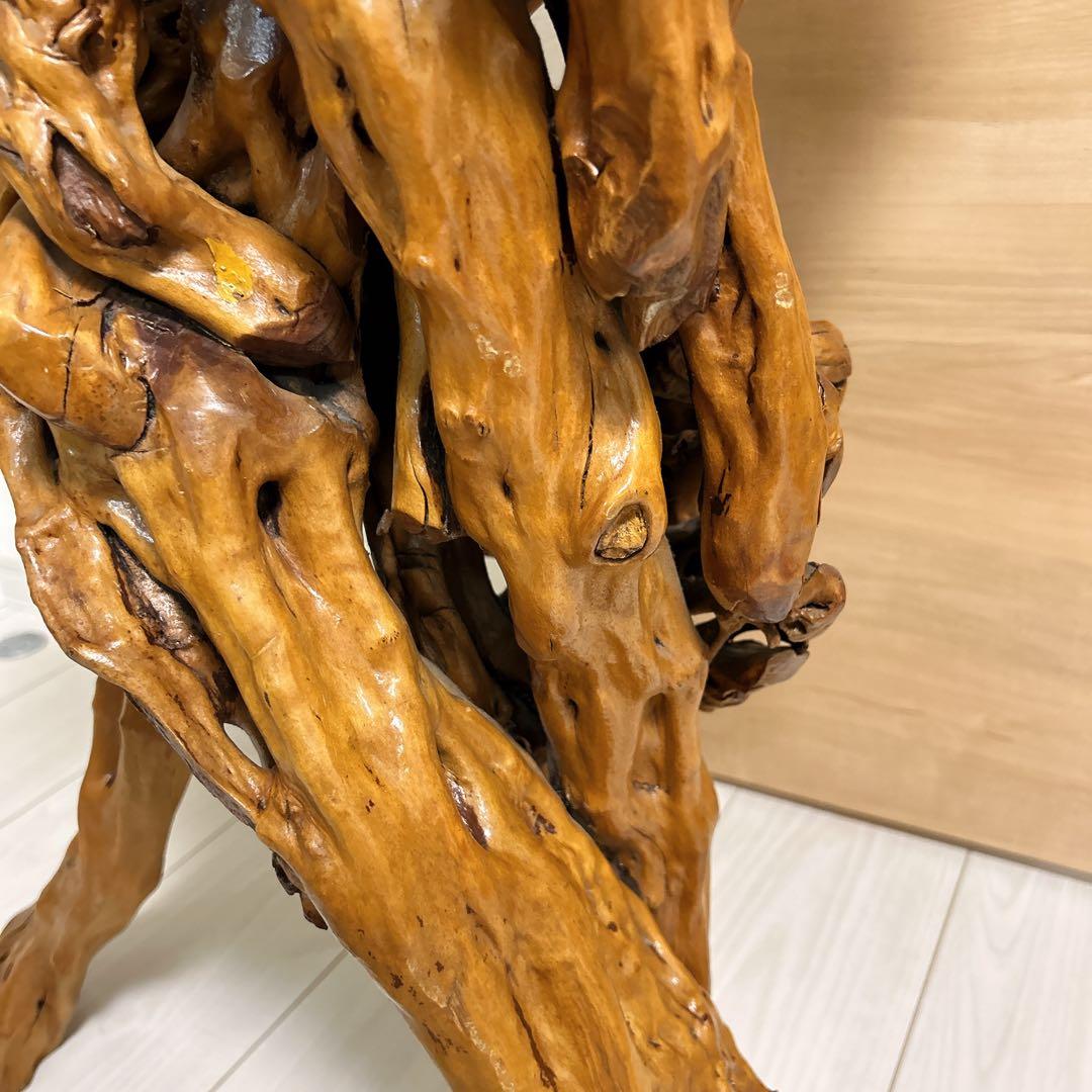 天然木 流木風 花台 飾り台 一点物 インテリアスタンド コーヒーテーブル