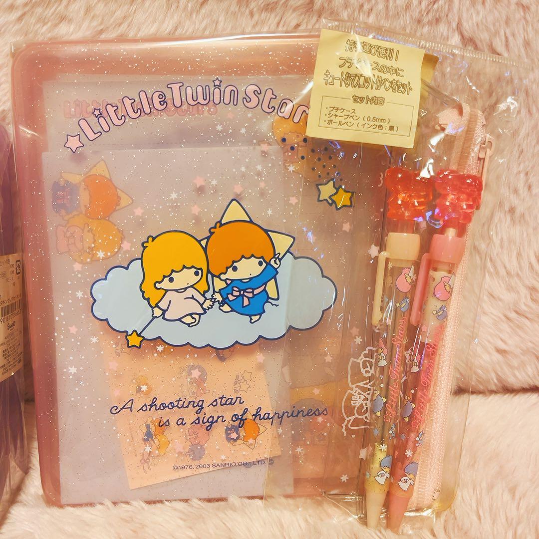 希少レア　キキララ　ケース入りレターセット　ペン　平成レトロ　サンリオ　2003